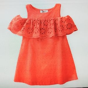 Yellow crop top shoulder ruffle for girls